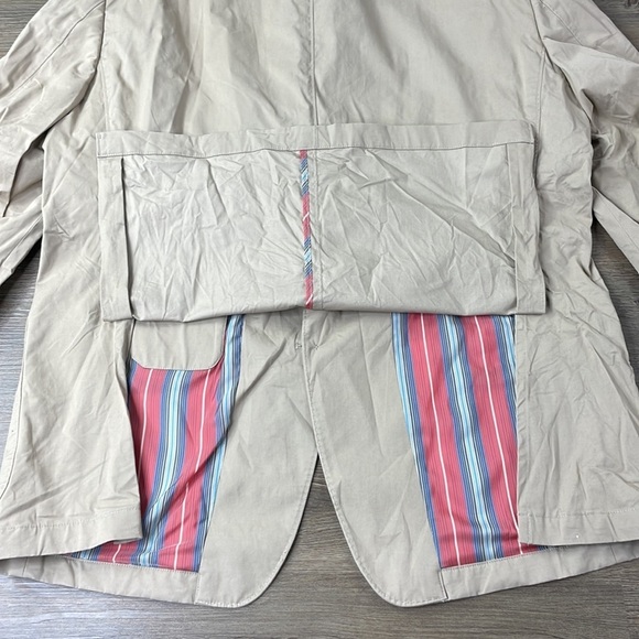 FLYNT Me s Bueller Sport Coat Blazer 2 button Jacket Khaki Tan, size Large - Picture 12 of 14